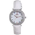 SKONE 9365 ladies genuine leather strap colorful crystal watch